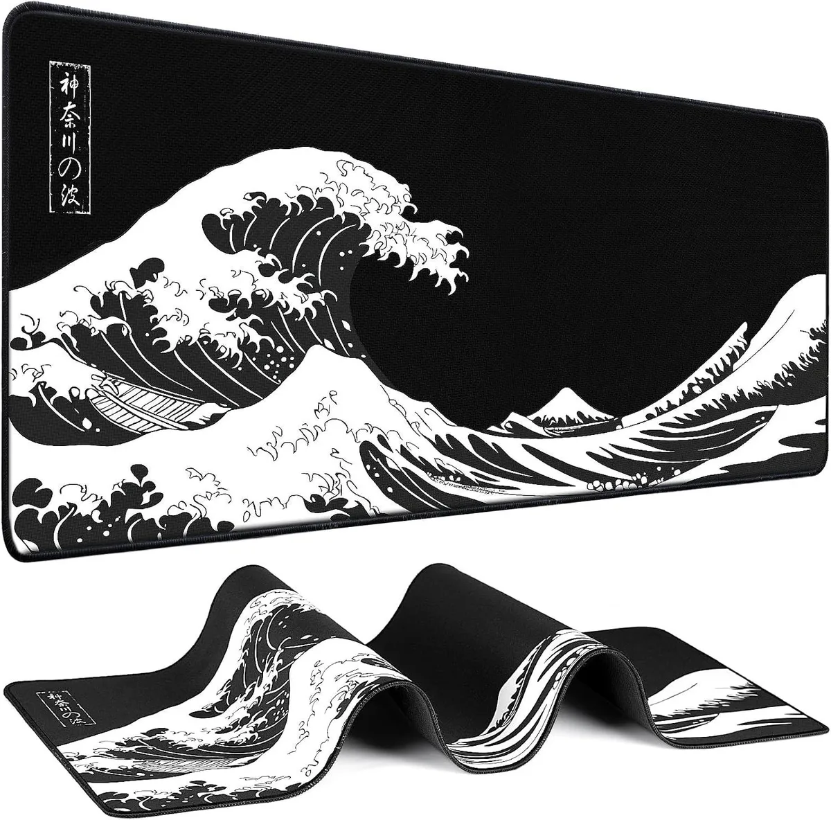 BAOFENG BAOFENG Kanagawa Large Mouse Pad 31.5 x 11.8inch — product photo