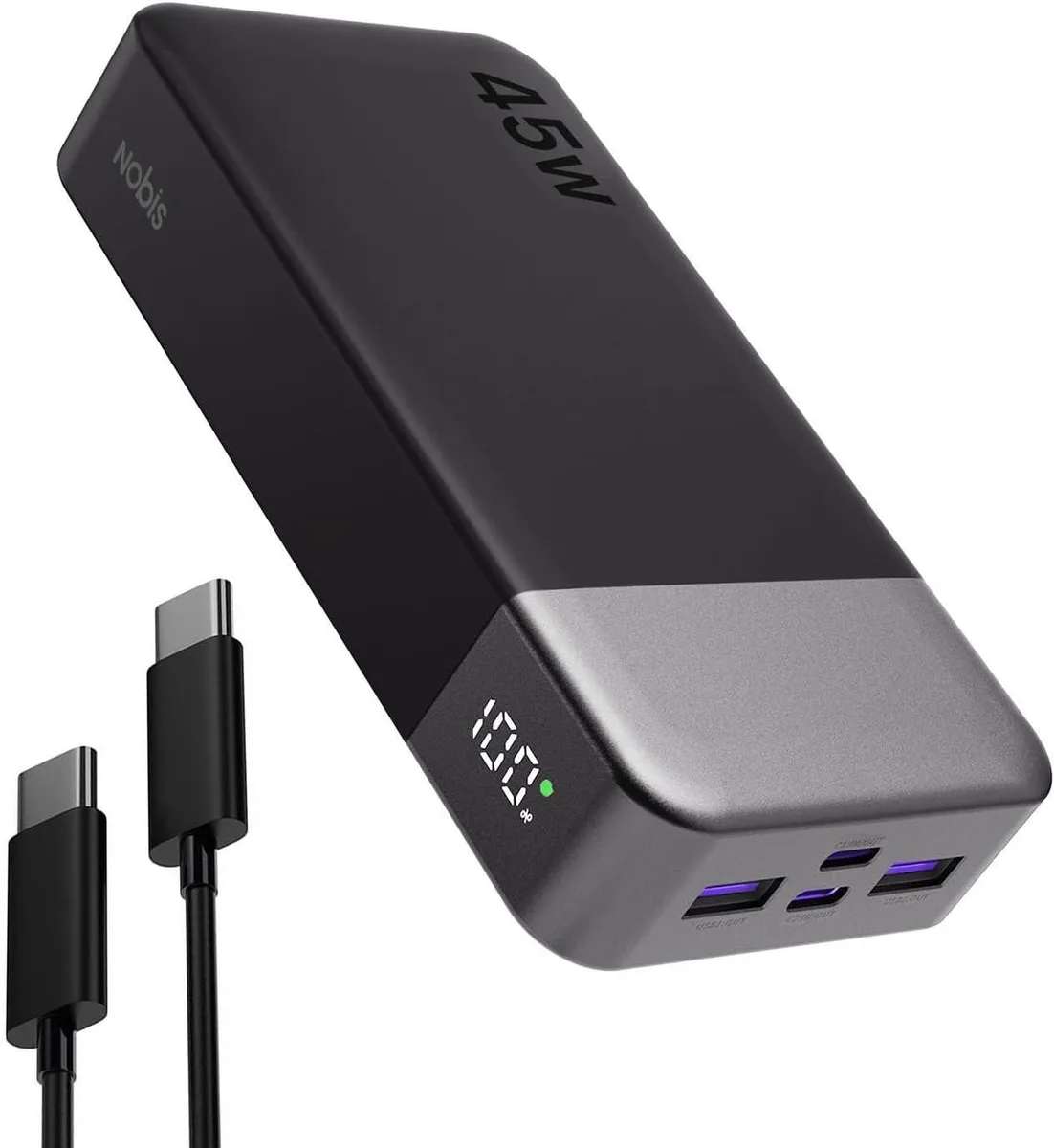 WOOJONG WOOJONG 20000mAh 45W Power Bank Black — product photo
