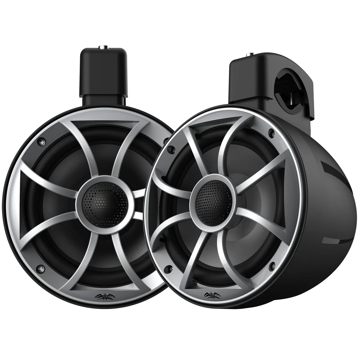 Wet Sounds Wet Sounds RECON 6 POD-B 6.5" tower speaker pair black silver grille — product photo