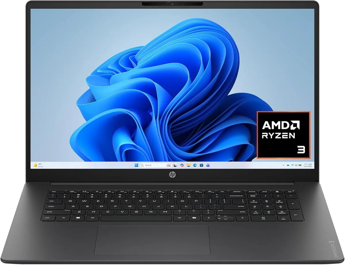 HP HP OmniBook 3 17.3 laptop Ryzen 3 30 8 GB 512 GB Mica Silver 17-dp0199nr — product photo