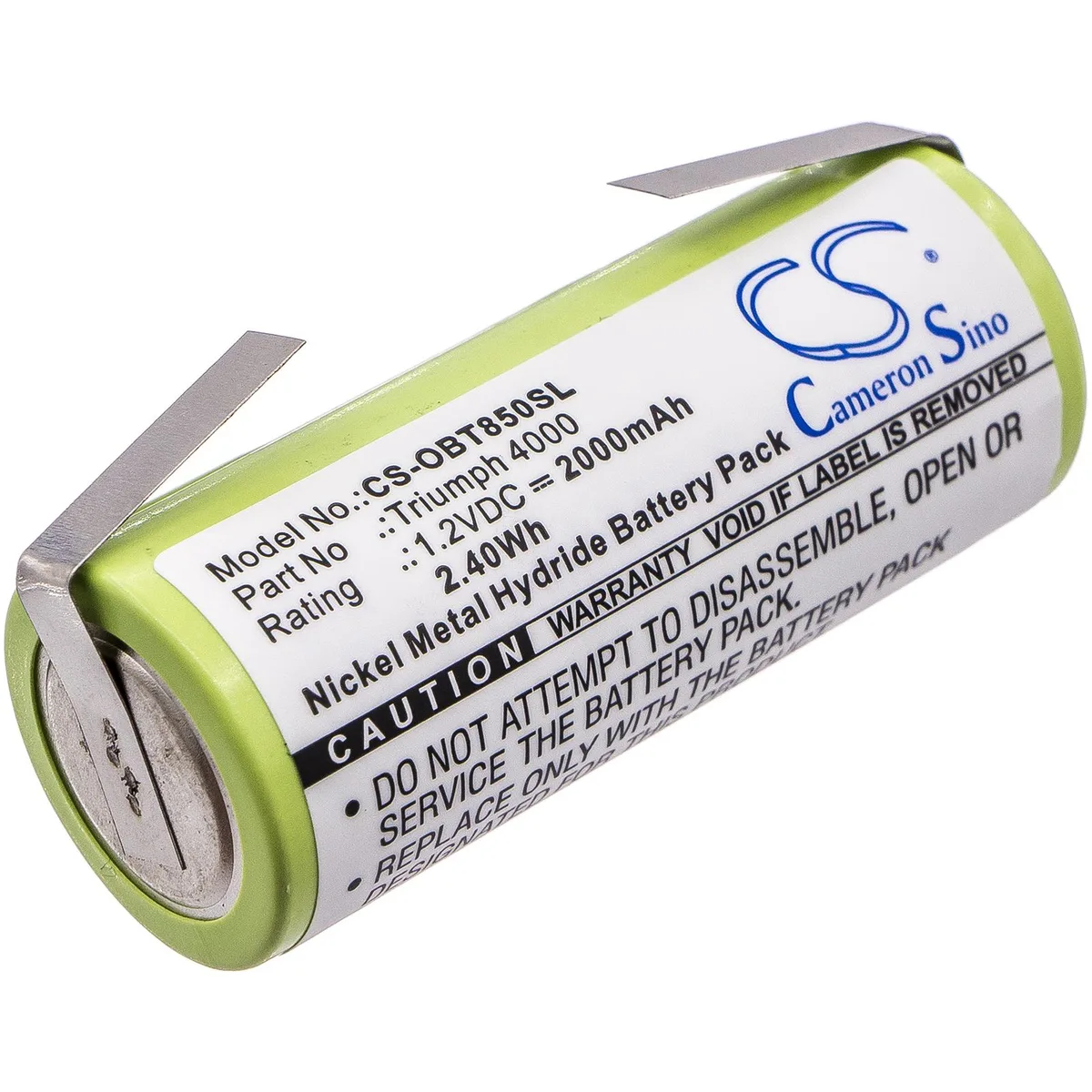Cameron &amp; Co Cameron &amp; Co DS-CS-OBT850SL 2000mAh Ni-MH Battery Green — product photo