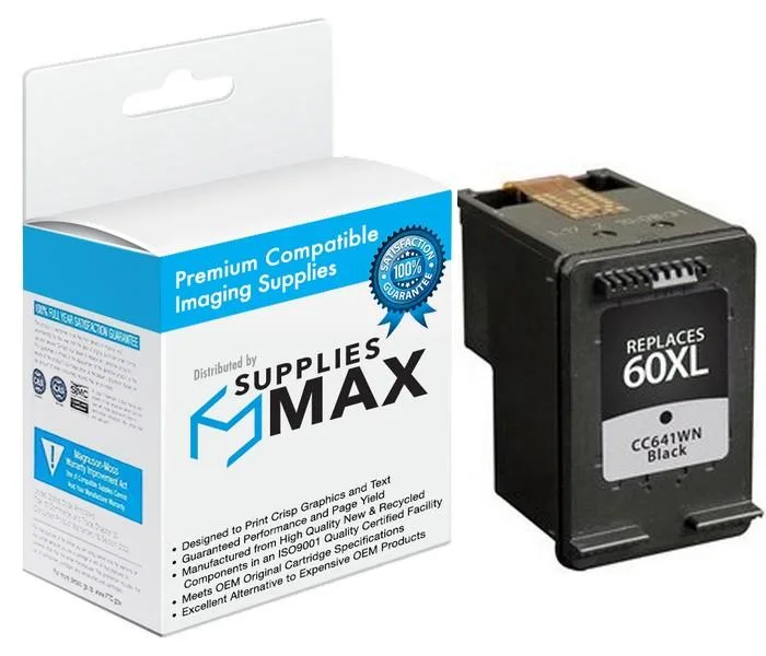 SuppliesMax SuppliesMax HP CC641WN Black Inkjet Cartridge 600 Pages — product photo