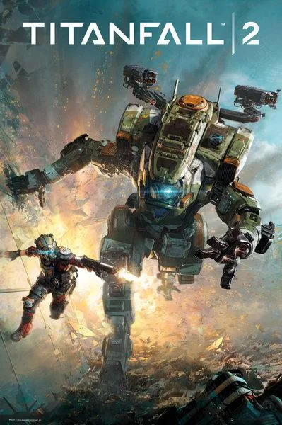 Titanfall 2 cover poster print, 22 by 34 inches, premium heavy stock paper, rolled in tube