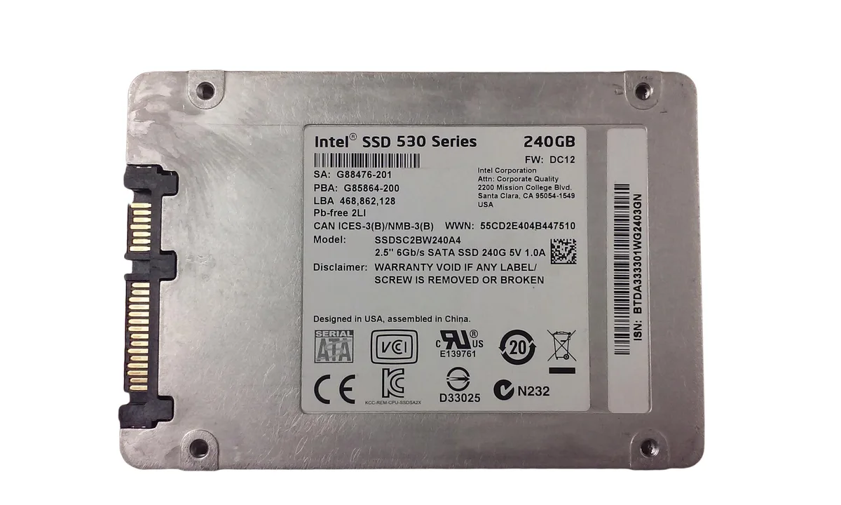 Intel Intel 530 Series SSDSC2BW240A4 240GB 2.5" SATA internal SSD — product photo