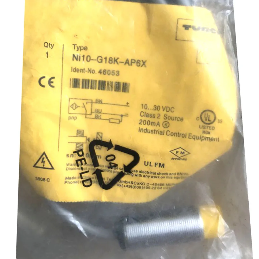 Turck Turck NI10-G18K-AP6X 46705 Inductive Sensor PNP M18 10mm 116g — product photo
