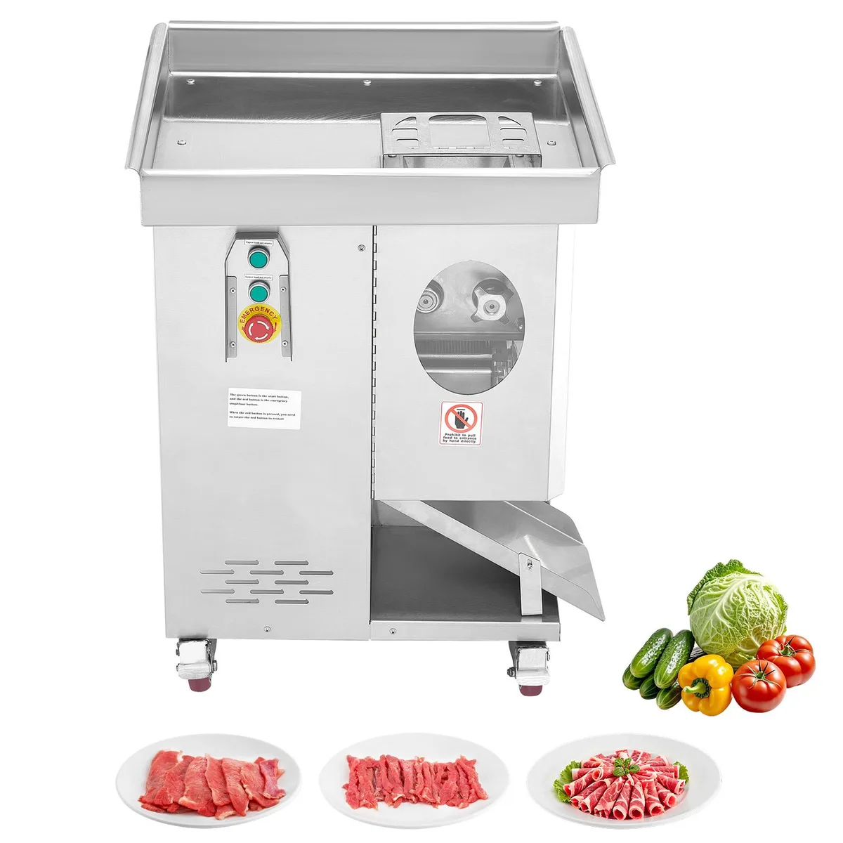 VEVOR VEVOR Meat Cutter Machine 1100W 1102 lb/h 5 mm Stainless Steel Detachable Blades — product photo