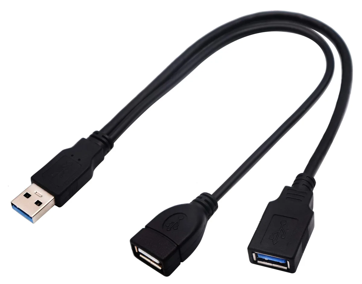 BUCIER BUCIER USB 3.0 A Y Splitter Cable 30cm 12inch M/Dual F — product photo