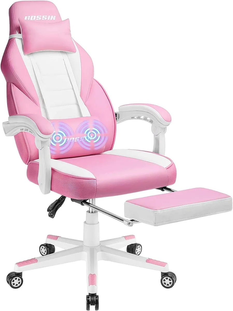 Vitesse Vitesse NEBOS-TP-DX-07 pink gaming chair 27.2"W 52.9"H — product photo