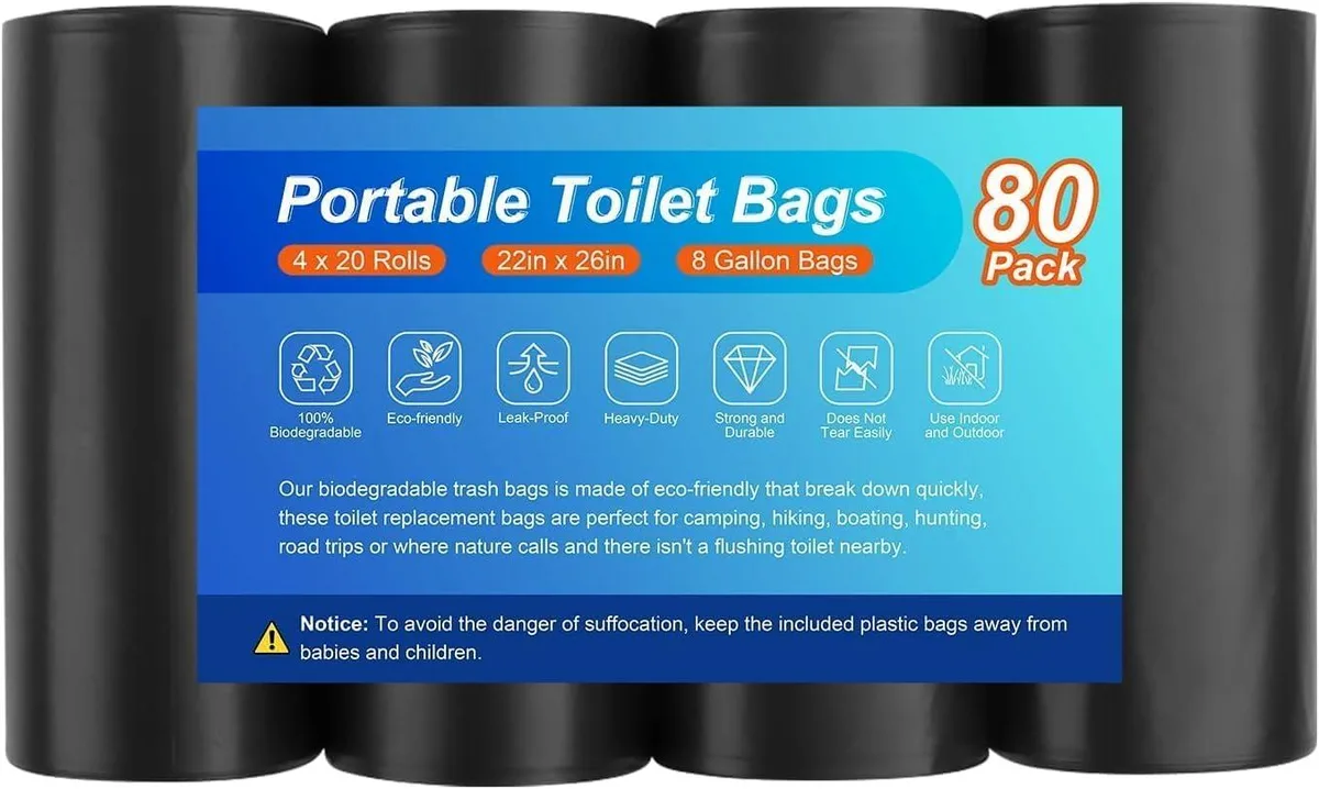 Baldwin 80 Biodegradable Portable Toilet Bags 8 Gallon 3 Pack — product photo