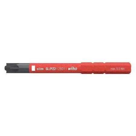 Wiha Tools Wiha Tools 28321 Pozidriv #2 Slotted Insulated Screwdriver Blade 15/64 Hex — product photo