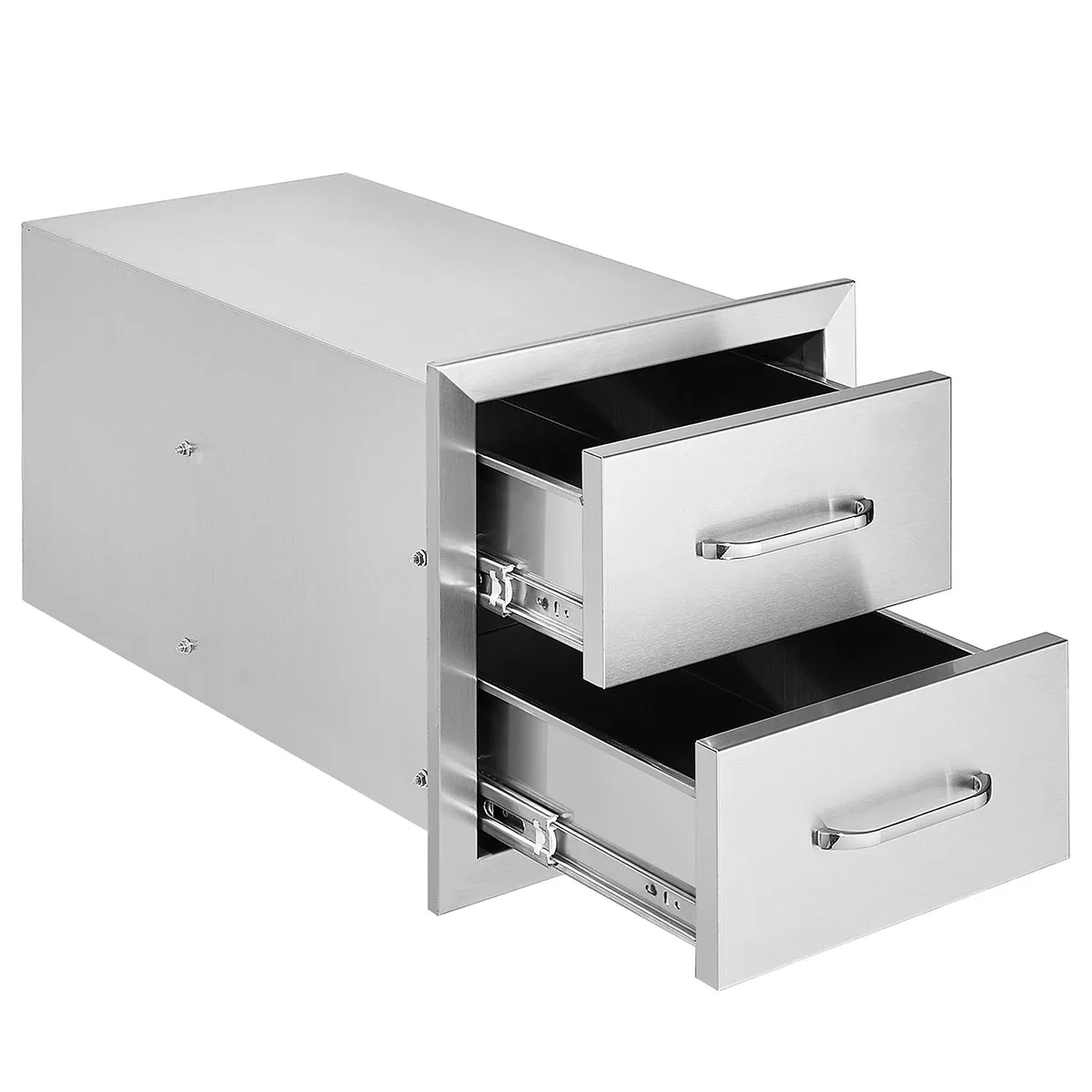 VEVOR VEVOR Outdoor Kitchen Drawers 14W x 14.3H x 23D Inch Double BBQ Drawers Stainless Steel — product photo