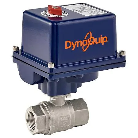 Dynaquip Controls Dynaquip Controls 1/2" FNPT Stainless Steel Electronic Ball Valve 12V 24V IP66 — product photo