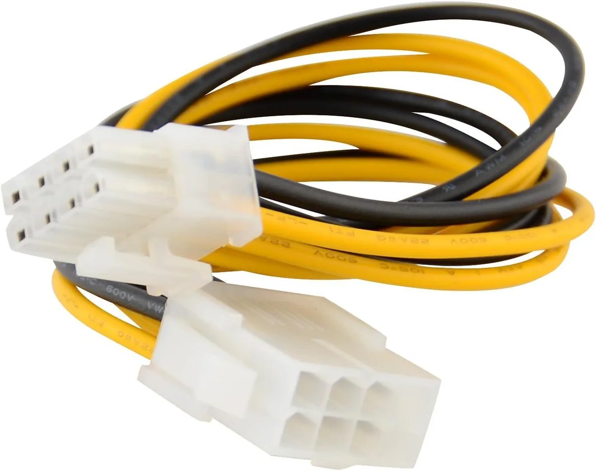 JacobsParts Inc. JacobsParts Inc. ATX8-EXT-20 8" 8-pin 12V EPS Power Extension Cable Male to Female — product photo
