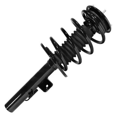 Unity 11543 front left complete strut assembly, silver metal coil spring and housing