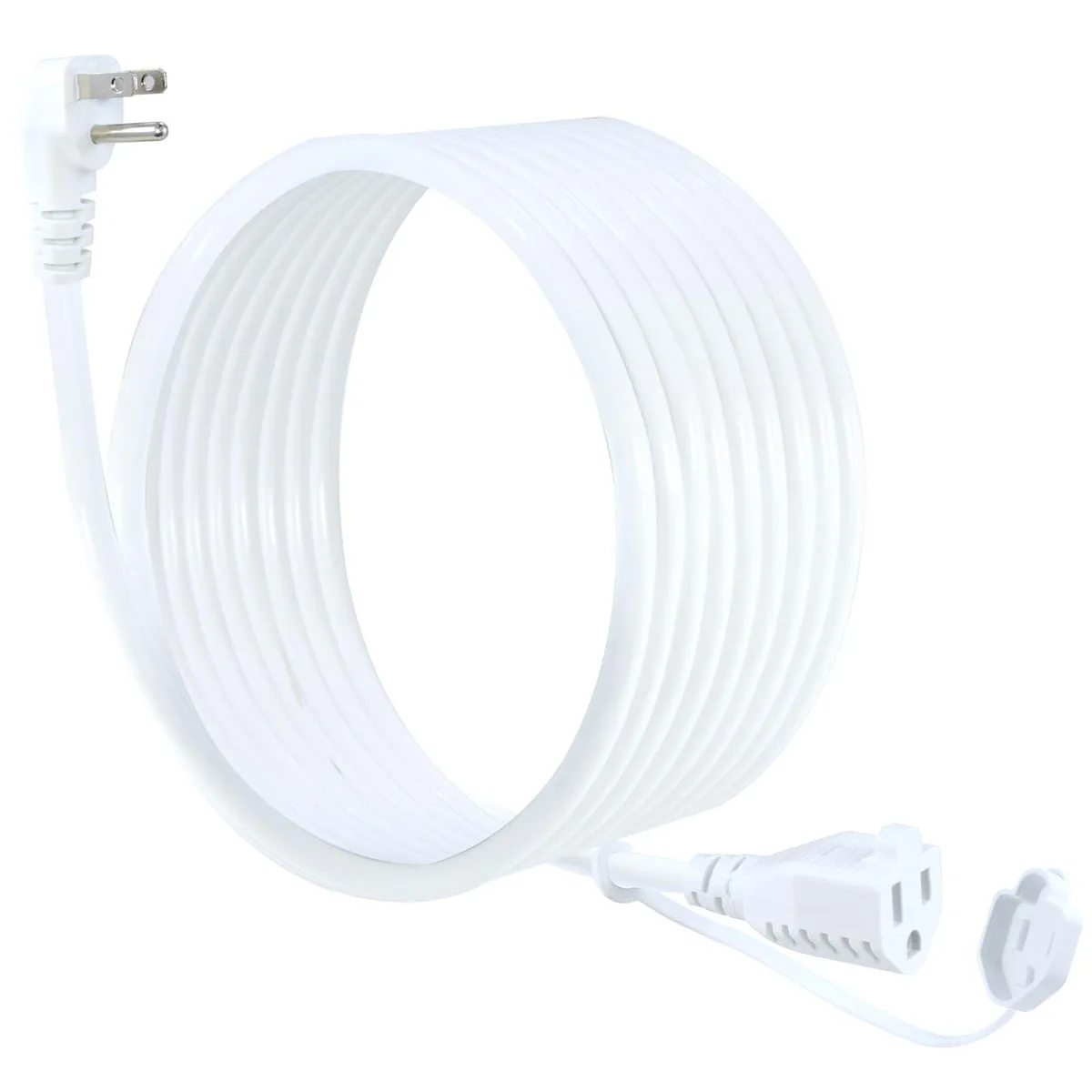  SPARKING HSC-203 15FT White Outdoor Extension Cord 16AWG 90-Degree Flat Plug 3 Prong SJTW 125V 13A 1625W — product photo