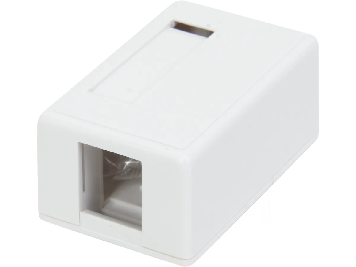 Cables To Go Cables To Go 03831 1-Port Keystone Surface Mount Box White — product photo