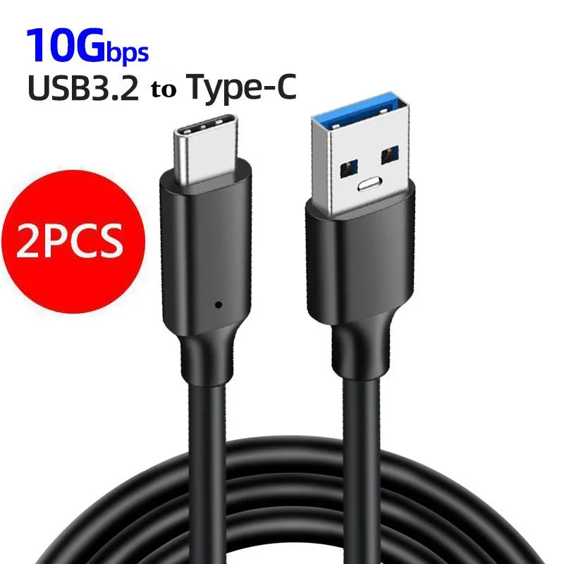 ESTONE ESTONE PQ108 USB 3.2 Gen 2 A to C Cable 1.6ft 10Gbps 60W 2 Pack — product photo