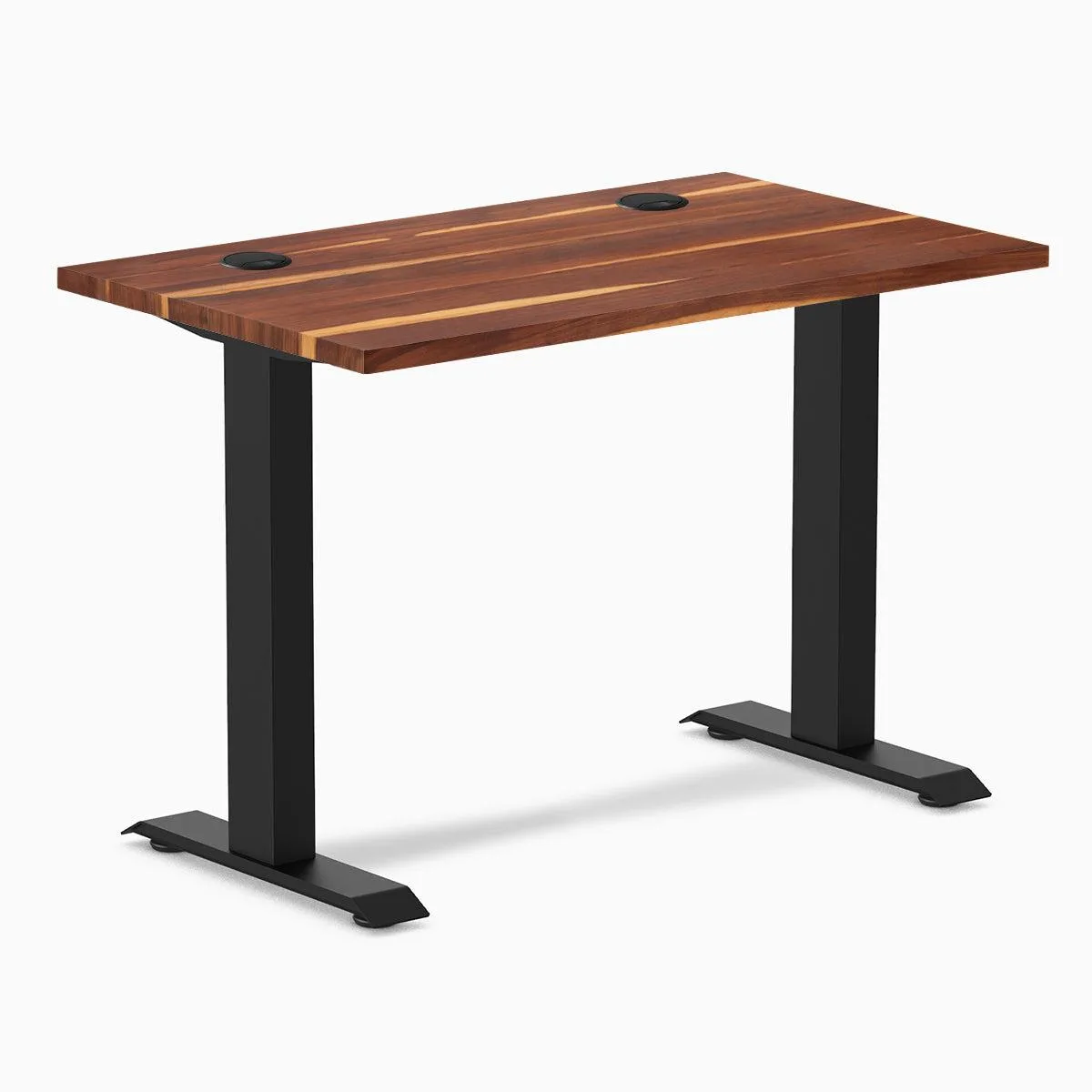 Desky Desky Zero Mini Hardwood Desk Pheasantwood 40 x 24 in Matte Black — product photo
