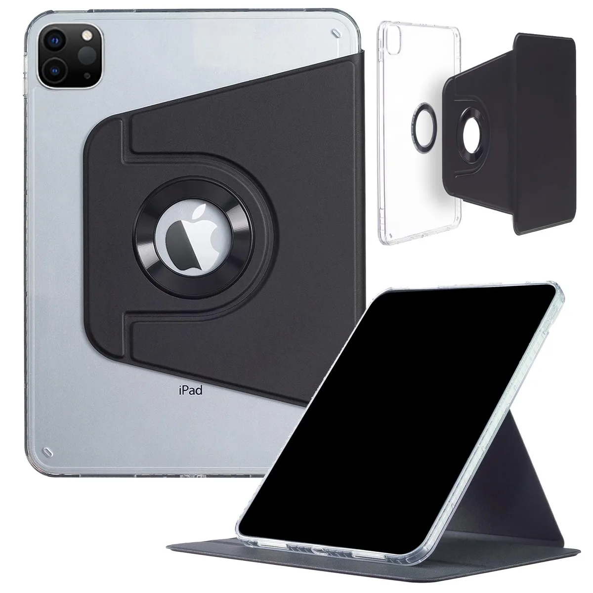 Bipra Bipra 12.9" 2-in-1 Accessory Magnetic Detachable Smart Cover 360 Rotation Stand Black — product photo