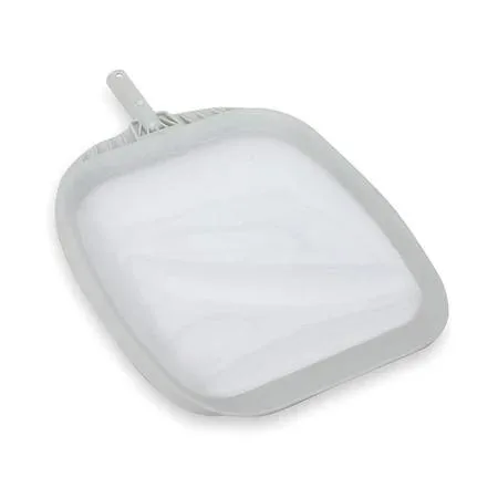 White plastic hand skimmer 14 1/4 in wide 22 in long