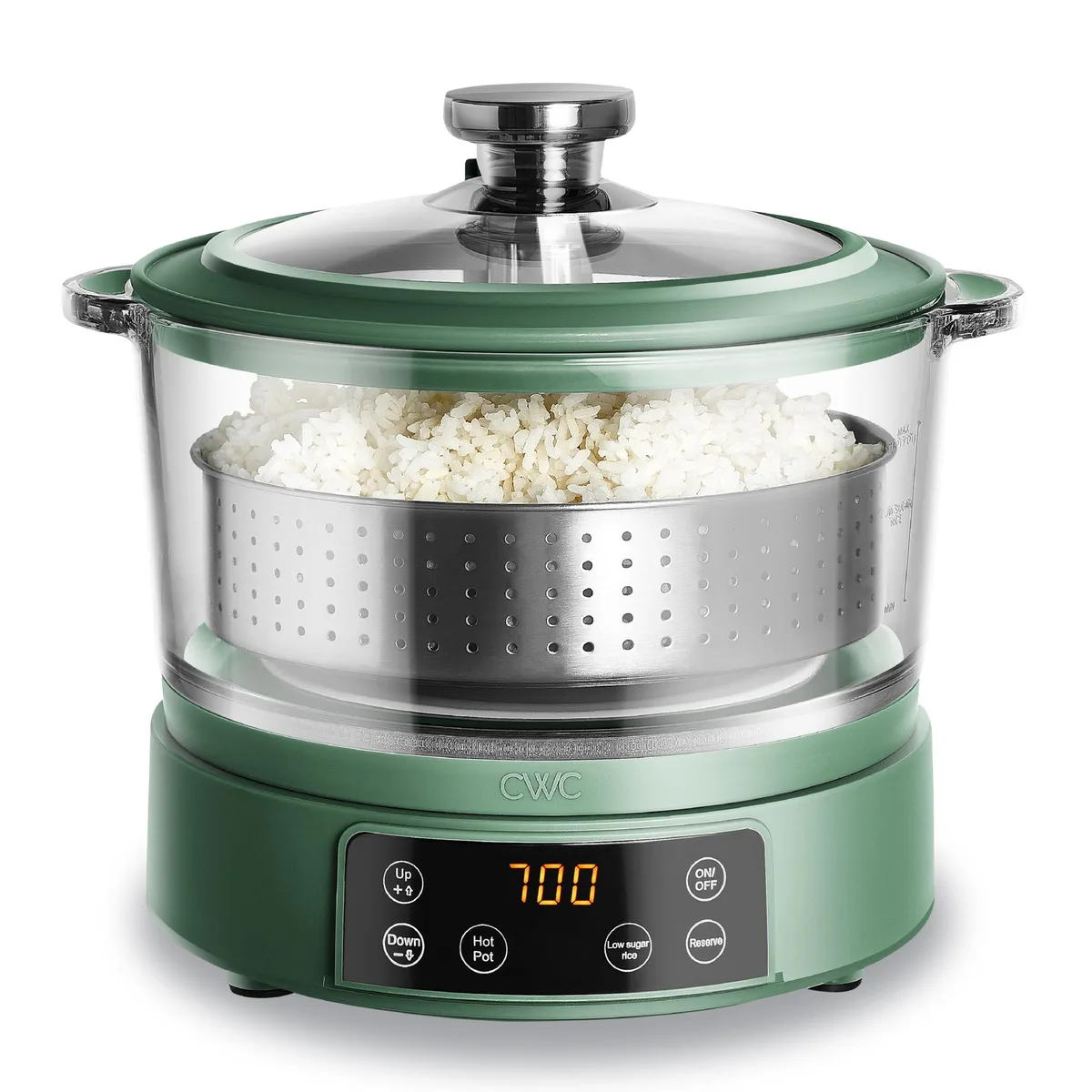  COOK WITH COLOR WGRC1 GRN Dark Sage 3L 700W Rice Cooker — product photo