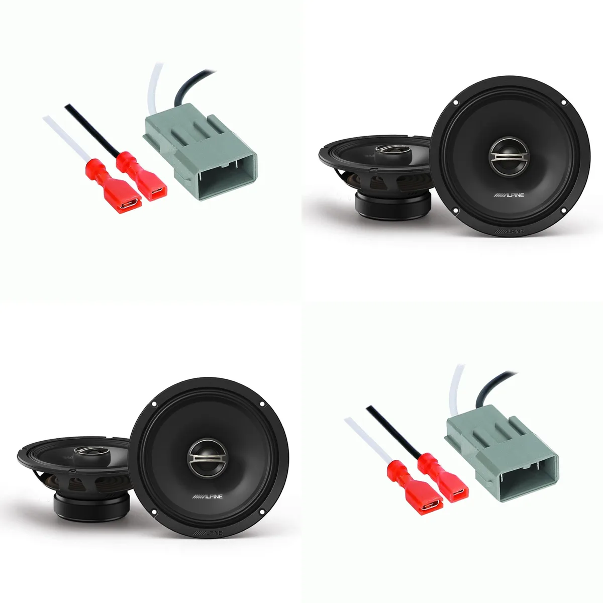 Alpine Alpine DM-65-G 6.5 Coaxial 2-Way Car Subwoofer 4-Pack with Harness — product photo