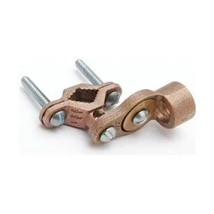 Bronze pipe ground clamp for 1/2 to 1 inch pipe 10AWG 3.23In