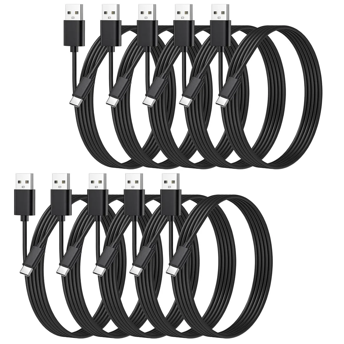 Kootion Kootion 10-Pack USB to Type-C Cable 3.3ft Black — product photo