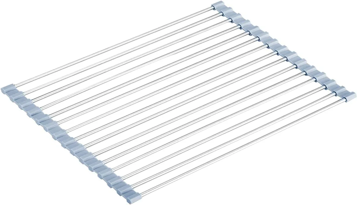 Roll Up Dish Drying Rack 17.5" x 13.7" Stainless Steel — product photo