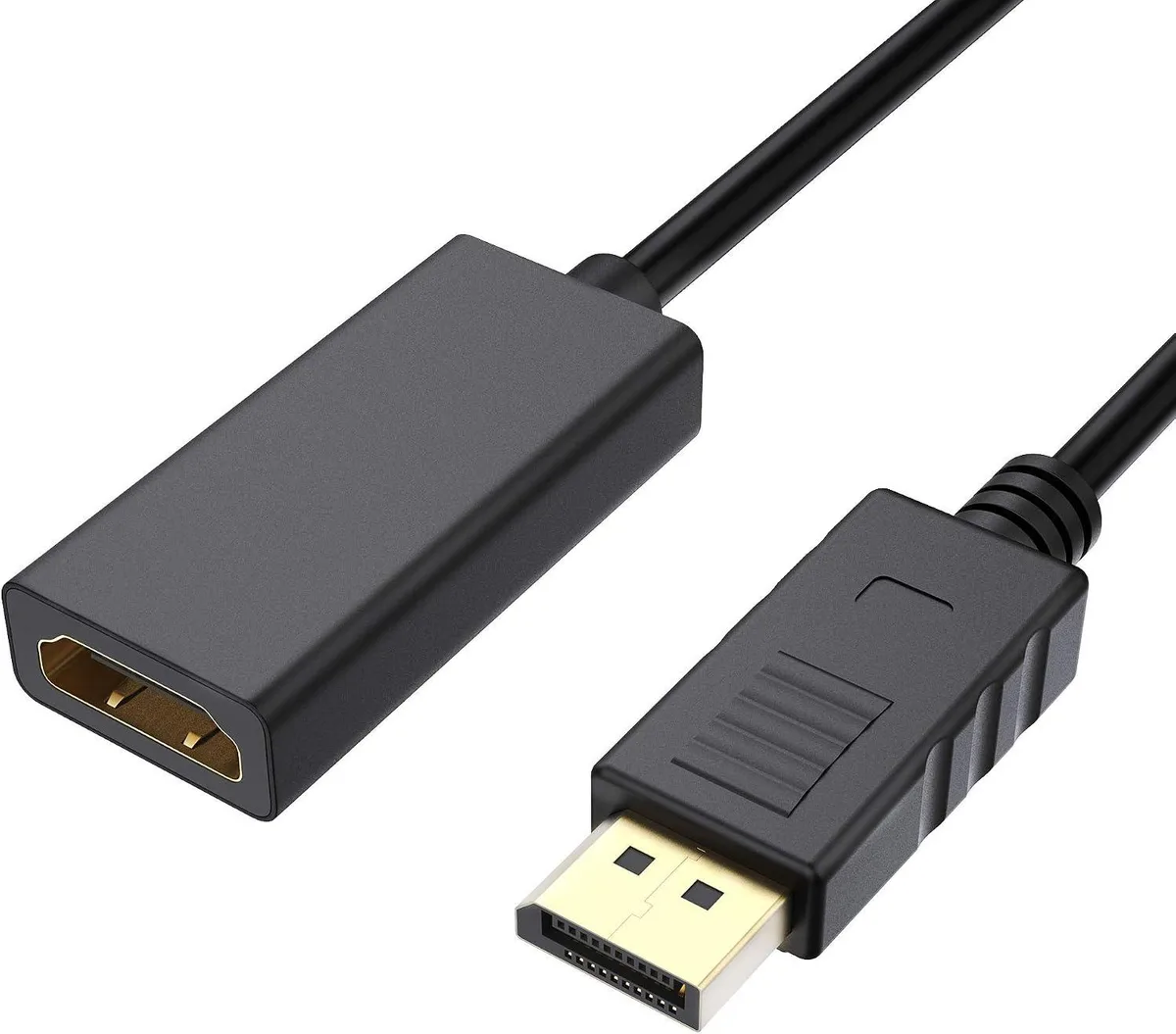 Boxwave Boxwave DP to HDMI Adapter 4K 30Hz Gold-Plated Audio-Black — product photo