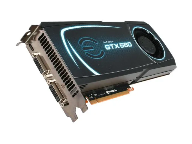 EVGA EVGA GeForce GTX 580 SuperClocked 015-P3-1582-AR graphics card — product photo