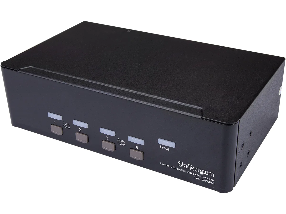 STARTECH STARTECH SV431DPDDUA2 4-port dual DisplayPort KVM switch 4K 60Hz — product photo