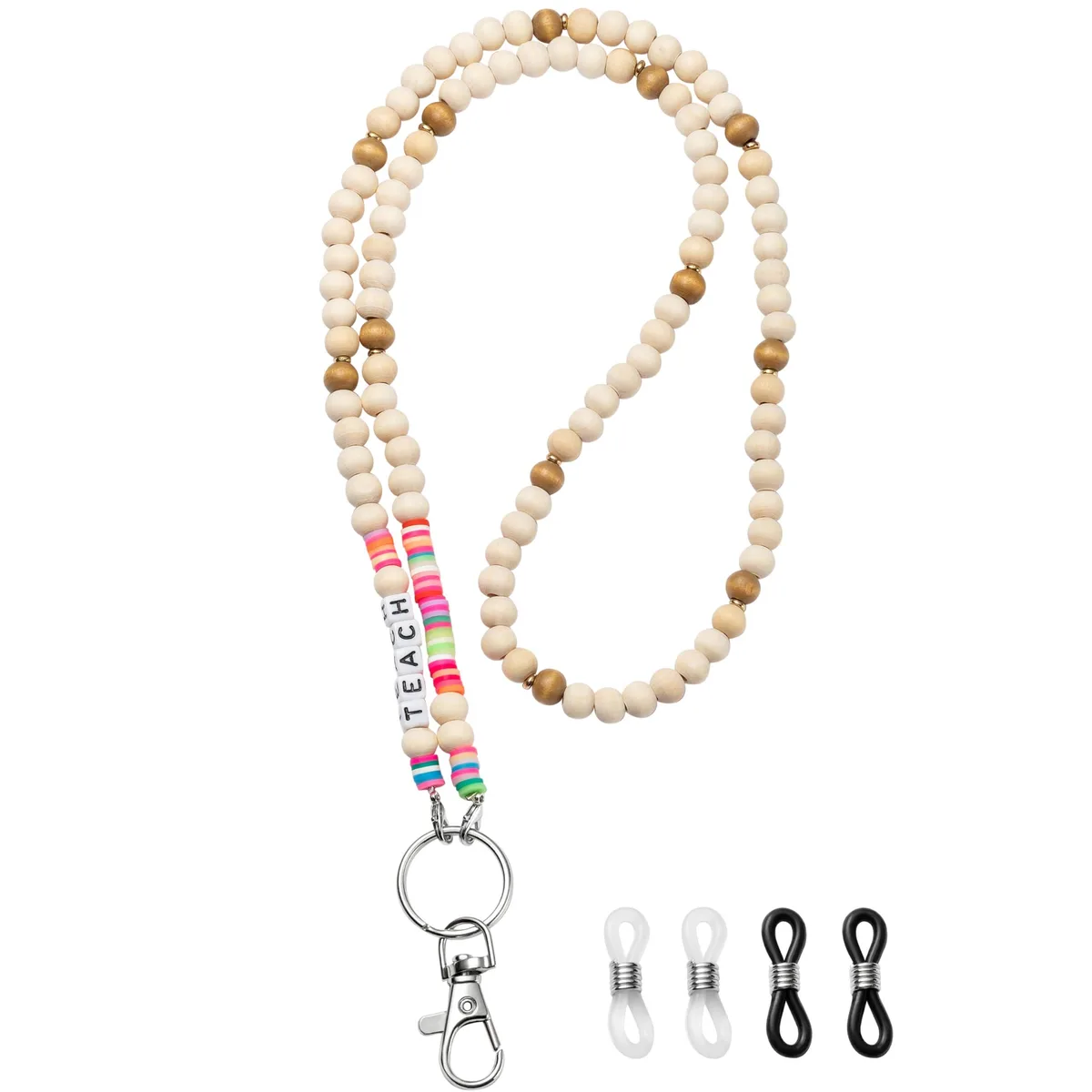 BeYumi RW-B0001R Neckwear Small Tea Multi-Color Wood Clay 1 — product photo