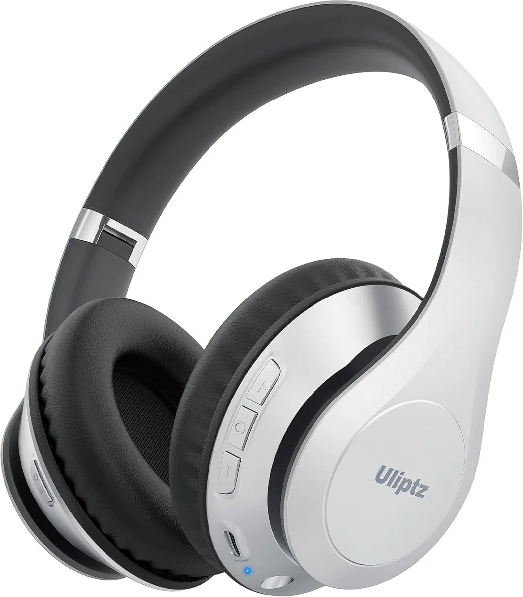 TUKO TUKO Wireless Bluetooth 5.2 Headphones Silver 65H 40mm 6 EQ — product photo