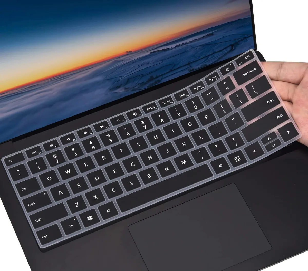  CaseBuy Keyboard Cover for Microsoft Surface Laptop 6 5 4 3 &amp; Book 3 13.5 15 inch, Black — product photo