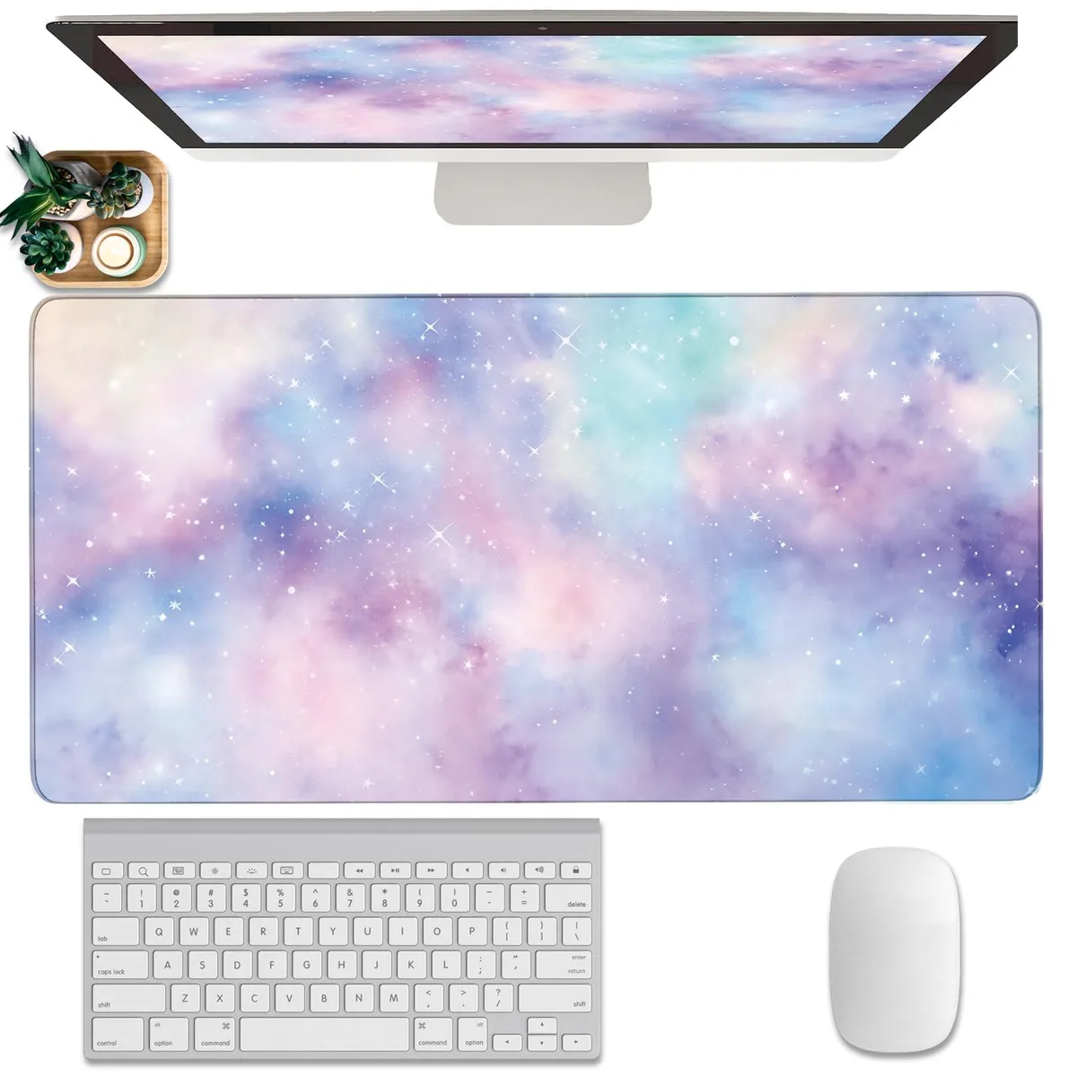  WFCYGL Colorful Cloud Mouse Pad Starry Sky 31.5x15.7in — product photo