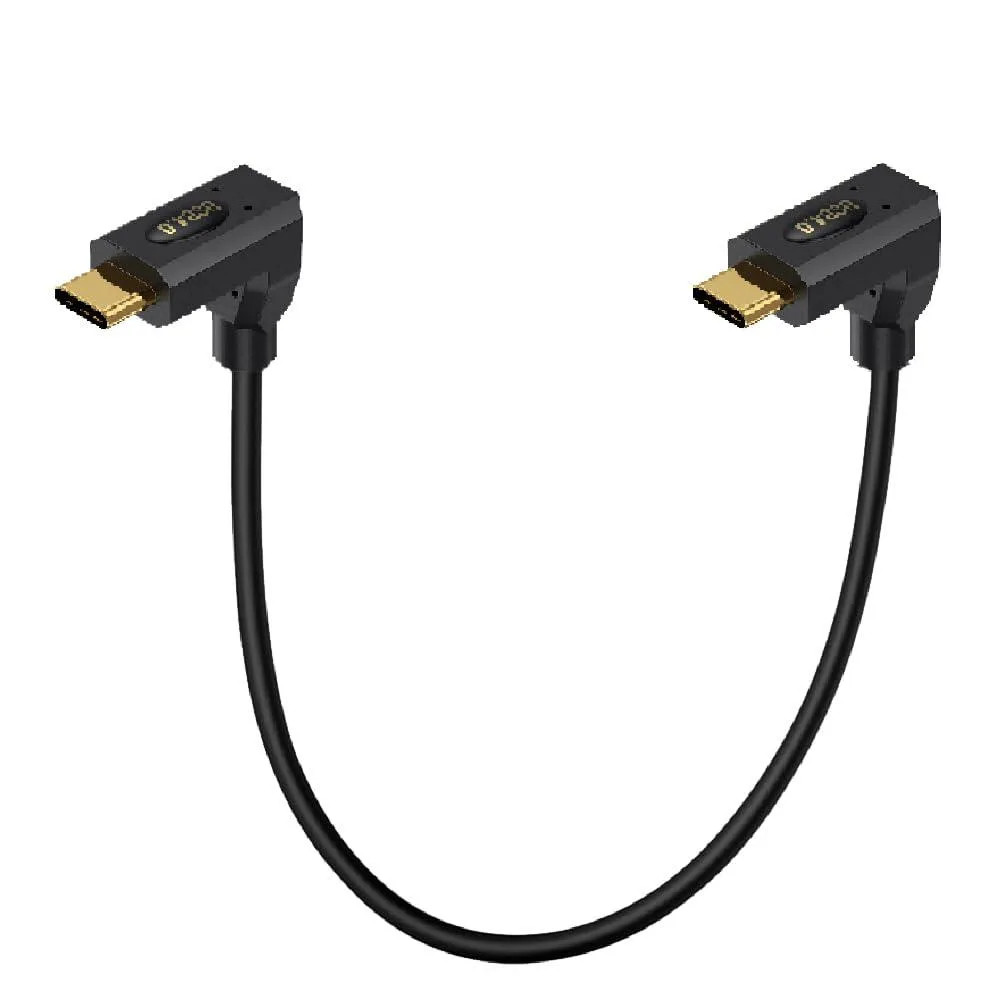 BUCIER BUCIER 1ft USB 4.0 Type C Cable 40Gbps 240W 5A Up &amp; Down Angle Male-to-Male — product photo