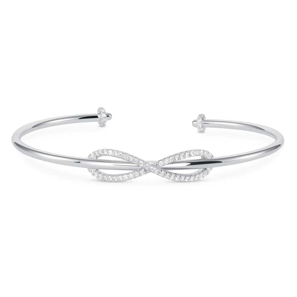 MST MST 925 Sterling Silver Infinity Cuff Bangle 59 mm — product photo