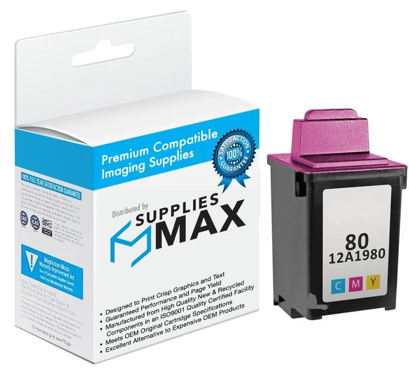 SuppliesMax SuppliesMax Lexmark 12A1980 Color Inkjet Cartridge 275 Pages — product photo