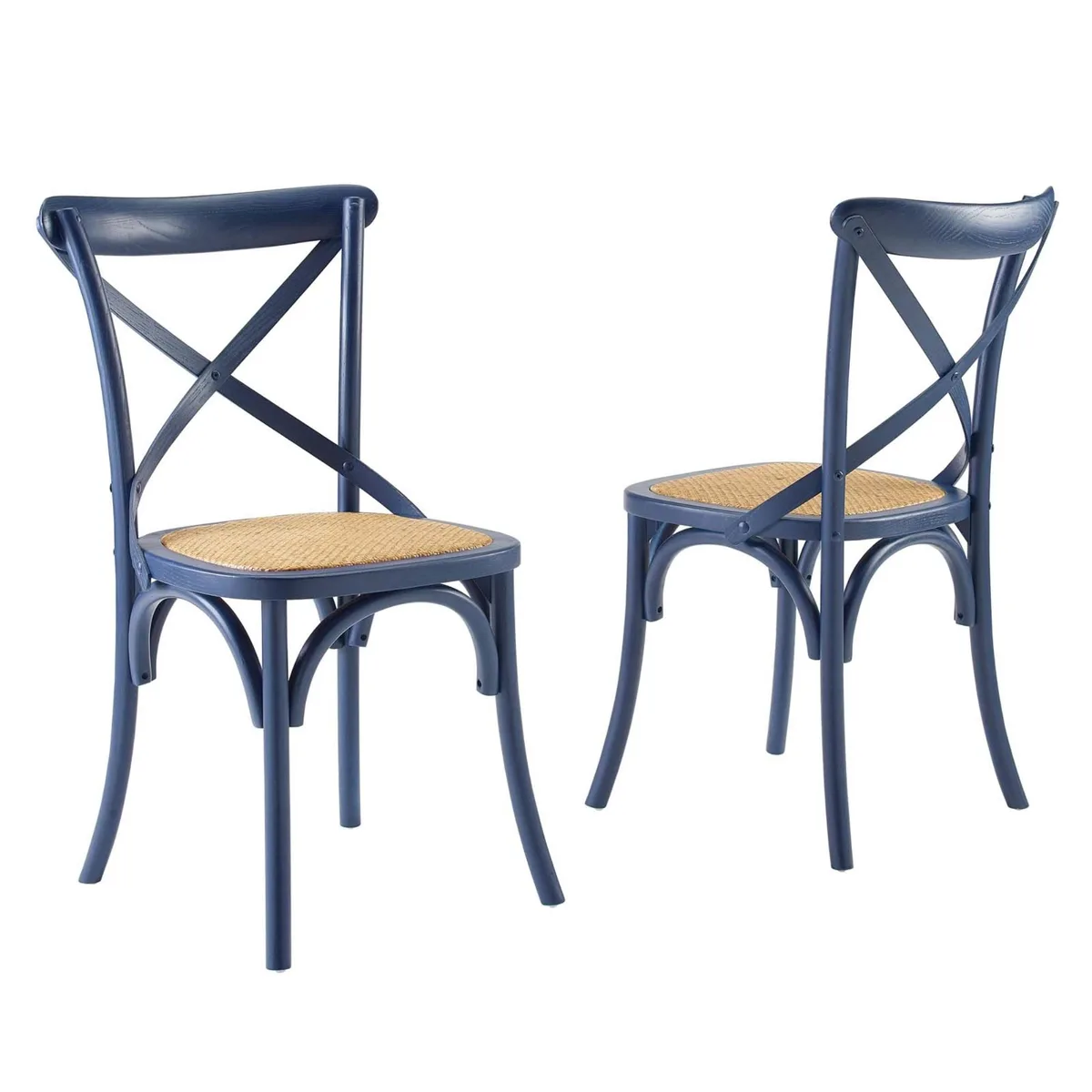 LexMod LexMod Gear Dining Side Chair Set of 2 Midnight Blue — product photo