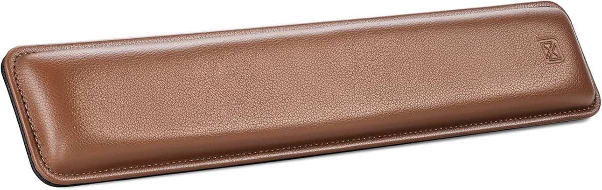 Emerson Emerson Ergonomic Keyboard Wrist Rest PU Leather Tan — product photo