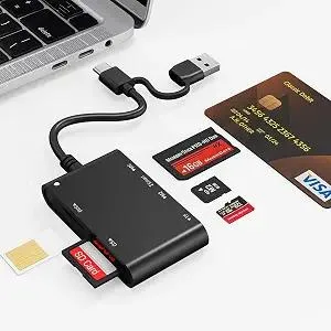 BFKK BFKK 7-in-2 USB-C USB-A CAC Smart Card Reader iPhone 17 16 15 — product photo