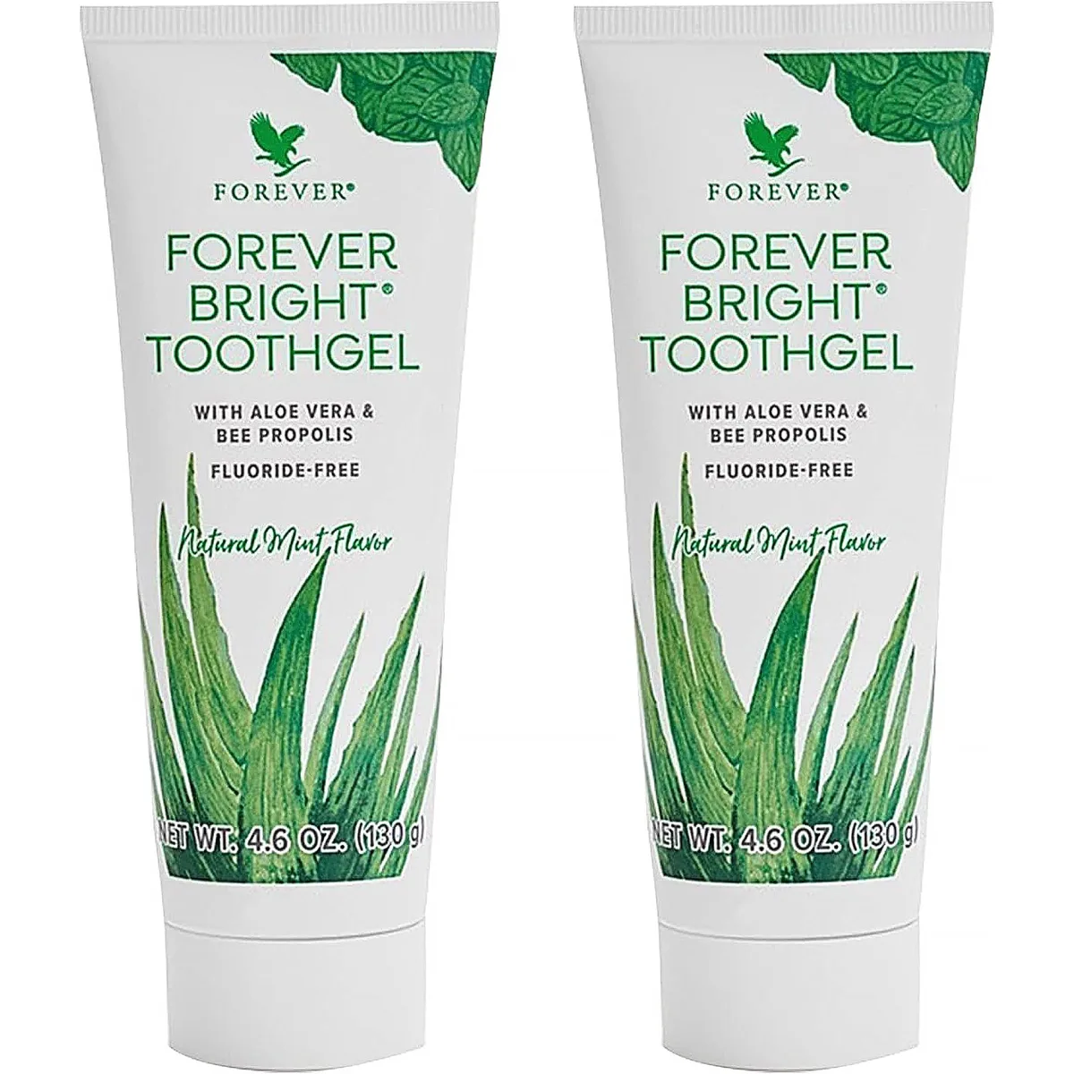 Two white 4.6 oz toothgel tubes in rectangular box