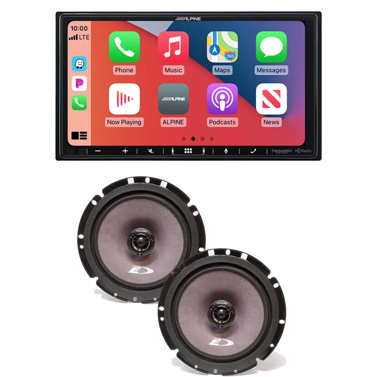Alpine Alpine iLX-407 7-Inch Receiver with SXE-1726S 6.5" Coaxial Speakers — product photo