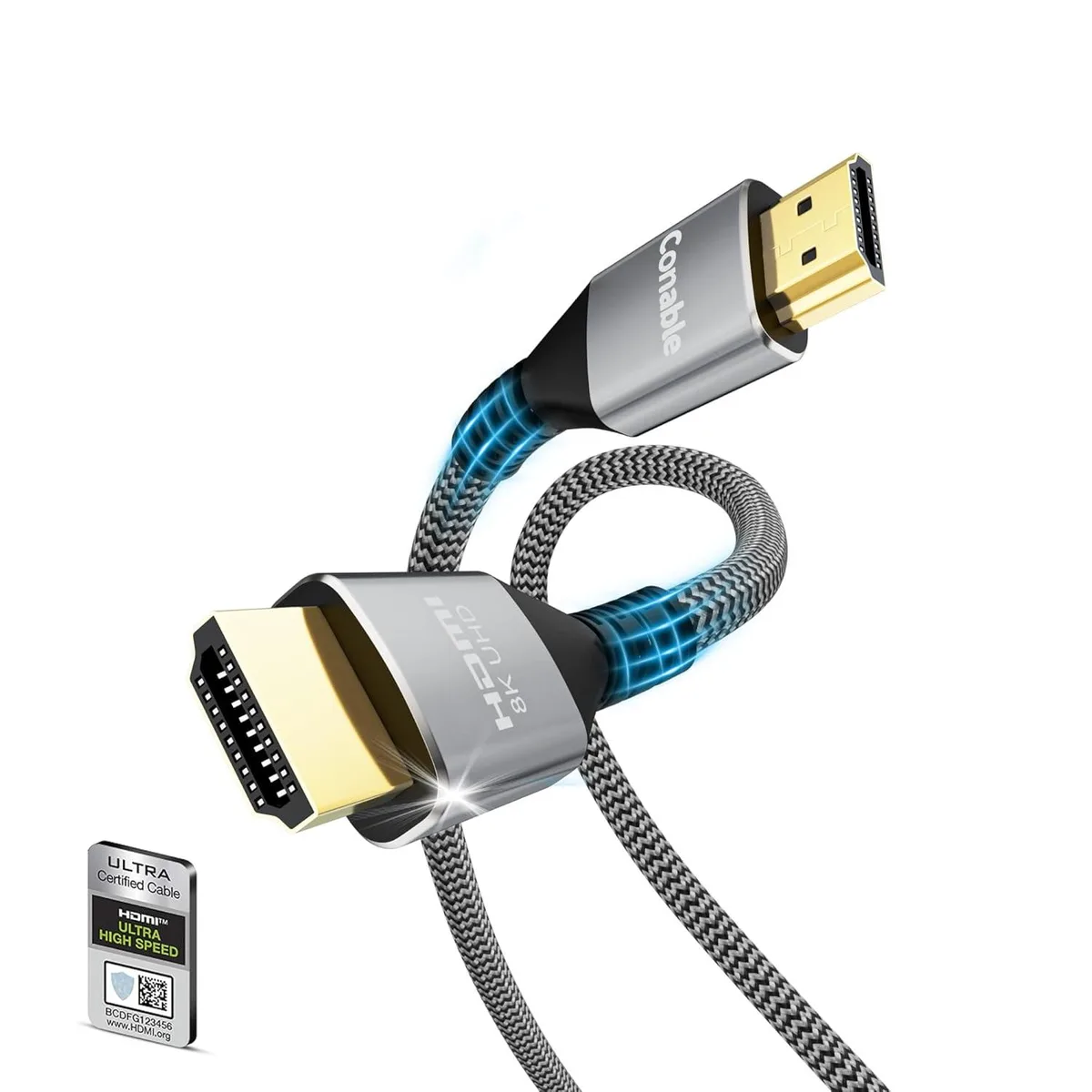 Keyence Keyence 8K HDMI 2.1 Cable 2 FT 48Gbps Braided Audio Video Converter — product photo