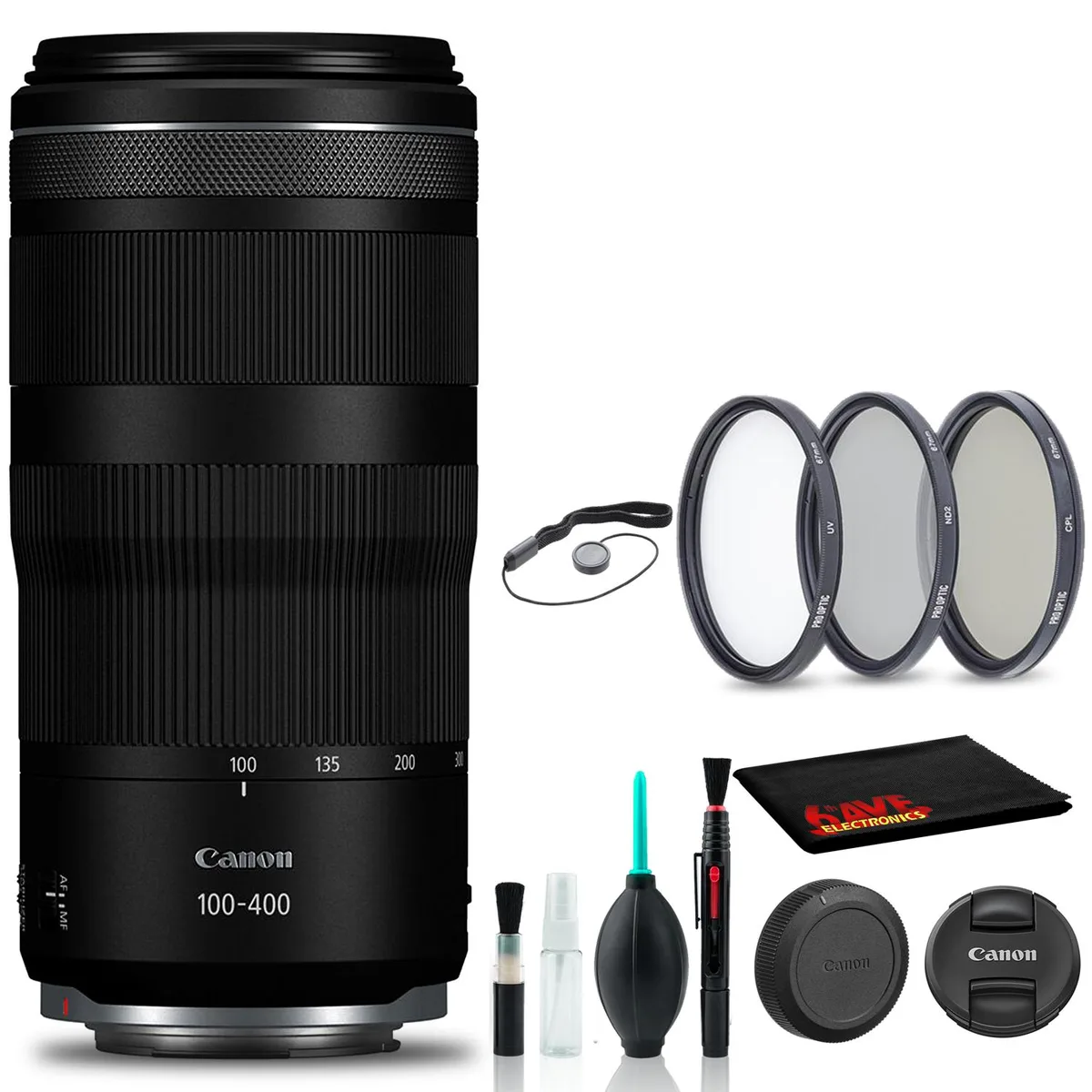 Canon Canon RF 100-400mm f/5.6-8 IS USM Lens Bundle with 67mm Filter Kit — product photo