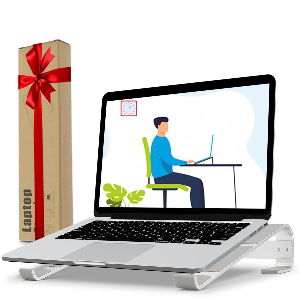 No Sew No Sew LS01 Silver 11-16 Inch Aluminium Laptop Stand — product photo