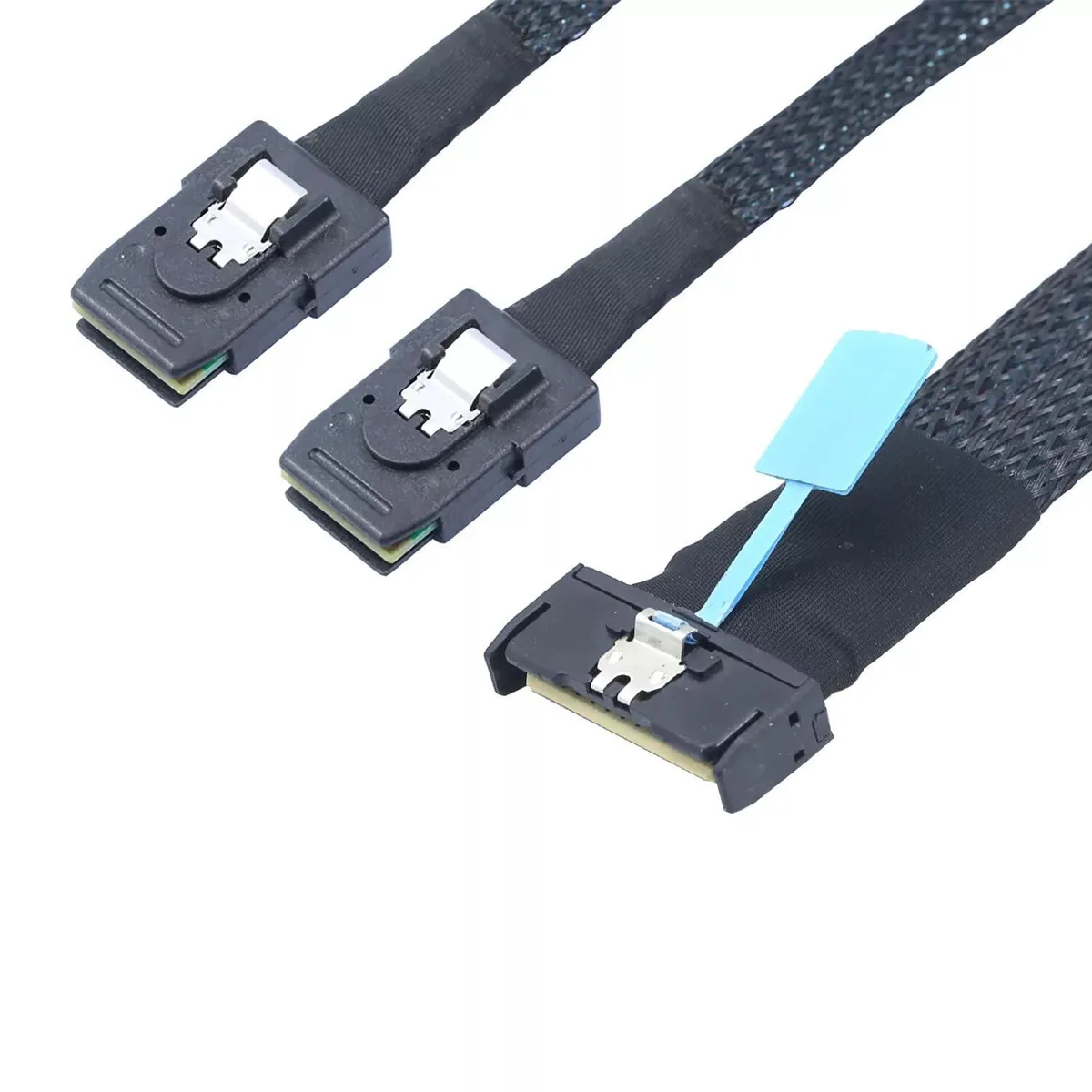 Vszerda Vszerda MCIOSFF8654-2X8087E PCI-E 5.0 MCIO 8X 74P to 2X 36P Mini SAS SFF-8087 Cable 50CM — product photo