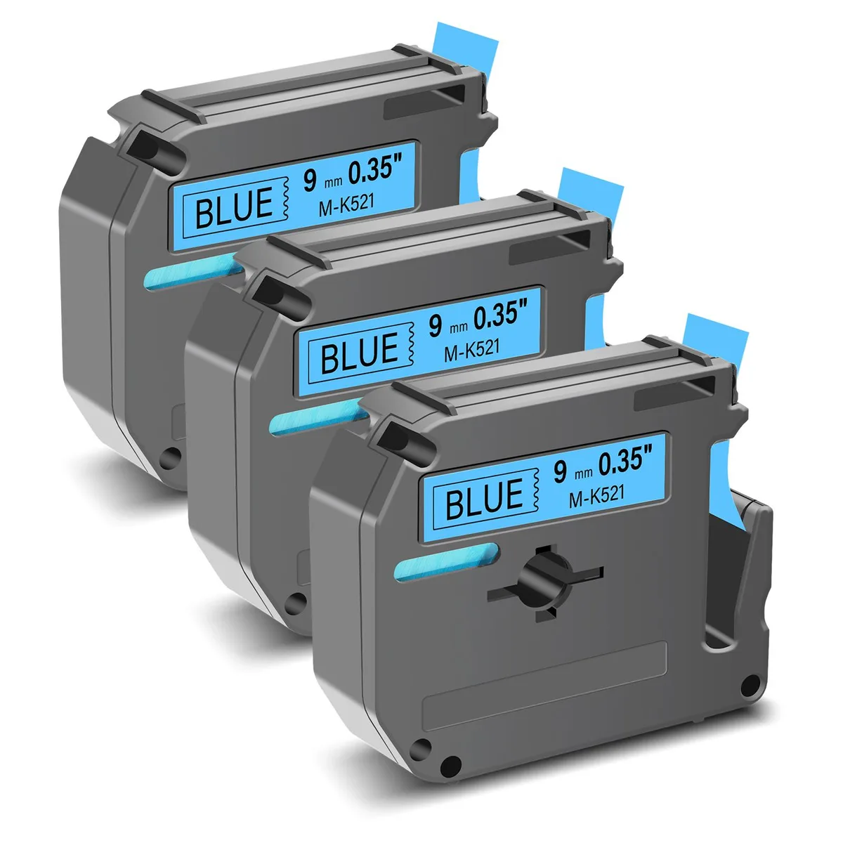 GREENCYCLE GREENCYCLE MK-521 9mm 0.35" Black on Blue 3 Pack — product photo