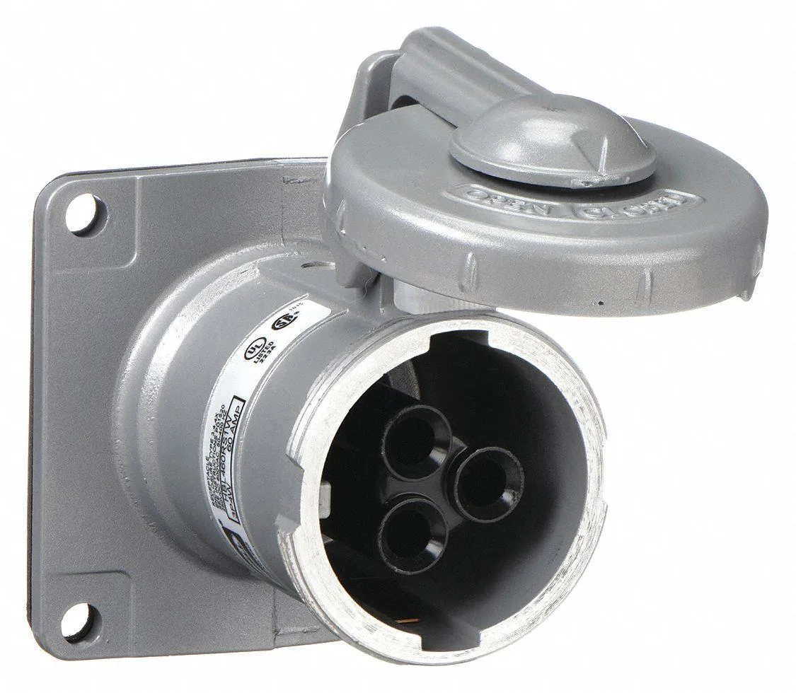 Hubbell Incorporated Hubbell HBL460RS1W 60A Watertight Pin &amp; Sleeve Receptacle — product photo
